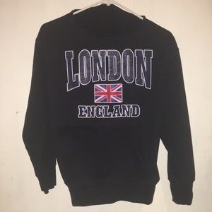 navy blue London England sweatshirt